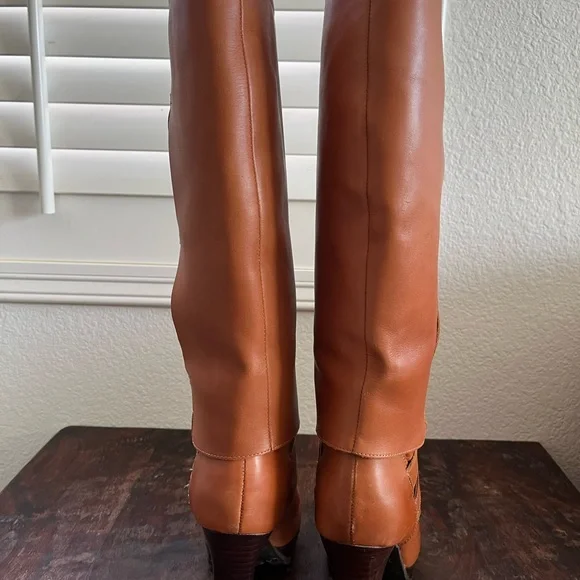 Leather platform high heel boots size 6 - Picture 3 of 7